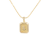 18K Gold Inlaid Zircon Letter Necklace For Women – Jewelry Gift Ideas — 6