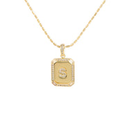 18K Gold Inlaid Zircon Letter Necklace For Women – Jewelry Gift Ideas — 6