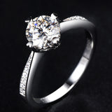Ladies Fashion Classic Four-prong Moissanite Ring – Stylish Gifts — 1