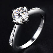 Ladies Fashion Classic Four-prong Moissanite Ring – Stylish Gifts — 1