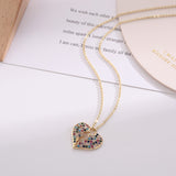 Openwork Colorful Heart Dragonfly Moon Pendant – Jewelry Gift Ideas — 7