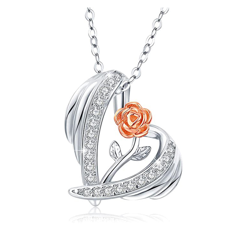 Romantic Love Heart Rose Flower Rhinestone – Gifts for Couples — 1