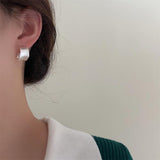 Irregular Frosted Earrings Metal Matte Ear Ring – Thoughtful Gifts — 4