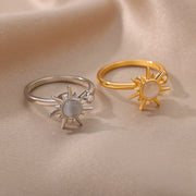 Rotatable Flower Rings With Rhinestones Ins Fashion – Stylish Gifts — 7