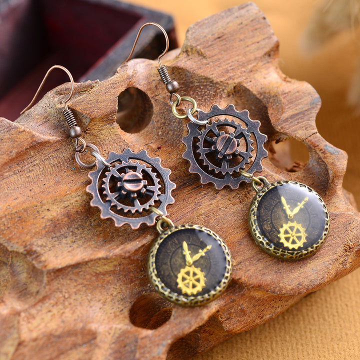Creative Personality Gear Pendant Alloy Earrings – Jewelry Gift Ideas — 1
