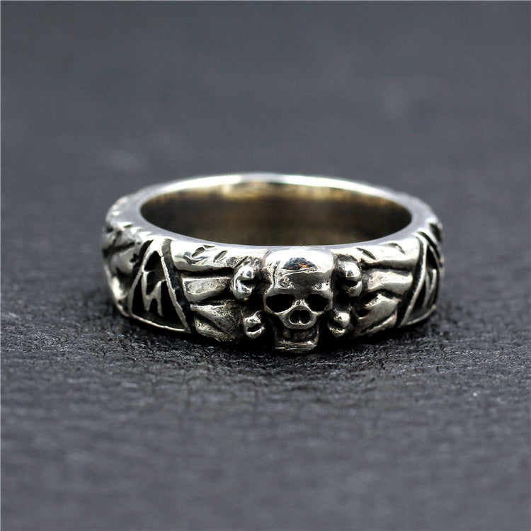 Mens Fashion Simple Sterling Silver Skull Ring – Stylish Gifts — 1