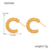 C-shaped Titanium Steel 18k Gold Plated Earrings – Thoughtful Gifts — 2