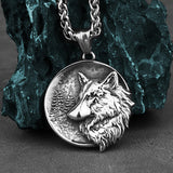Men's Vintage Double Sided Wolf Head Titanium – Jewelry Gift Ideas — 7