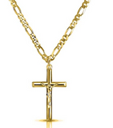 Simple Cross Figaro Necklace Easter Jesus Pendant – Jewelry Gift Ideas — 2