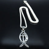 Simple Stainless Steel Fishbone Pendant Necklace – Jewelry Gift Ideas — 10
