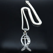Simple Stainless Steel Fishbone Pendant Necklace – Jewelry Gift Ideas — 10