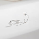 Fashion Silver Love C-shaped Earrings Women – Stylish Gifts — 2