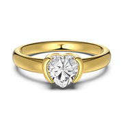 Inlaid Geometric Heart Shape Wedding Ring Women's – Jewelry Gift Ideas — 8