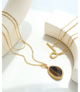 Natural Tigereye Double-layer Necklace Temperamental – Stylish Gifts — 12