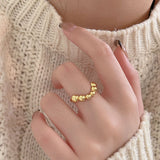 Round Beads Irregular Ring Simple INS Fashion Wave – Stylish Gifts — 3
