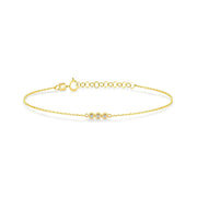 Sterling Silver Triple Diamond Bracelet – Jewelry Gift Ideas — 3