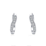 S925 Sterling Silver Simple Diamond Earrings Women's – Gifts for Her — 3