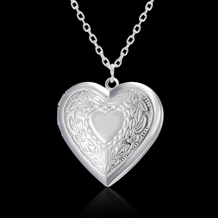 Peach Heart Photo Box Photo Pendant Necklace – Jewelry Gift Ideas — 1