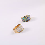 Fashion White Shell Mother Natural Abalone Shell Ring – Stylish Gifts — 4