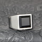 Glossy Black Gem Ring Simple Style – Stylish Gifts — 3