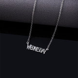 Wednesday Alphabet Stainless Steel Pendant – Jewelry Gift Ideas — 4