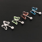 Short Titanium Steel Zircon Small Butterfly – Small Gift Ideas — 1