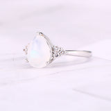 Natural Semi-Precious Moonstone Ring Simple – Everyday Gifts — 7