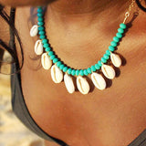 Bohemian Shell Neck Chain Turquoise Shell Pendant – Jewelry Gift Ideas — 1