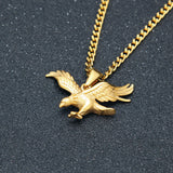 Men's Stainless Steel Vacuum Gold Plated Eagle – Jewelry Gift Ideas — 3