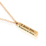 Long Stainless Steel I LOVE YOU Wishing Column – Jewelry Gift Ideas — 5