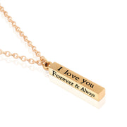 Long Stainless Steel I LOVE YOU Wishing Column – Jewelry Gift Ideas — 5