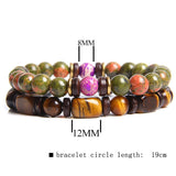 Natural Stone Men's Tiger's Eye Bead Double Layer – Jewelry Gift Ideas — 5