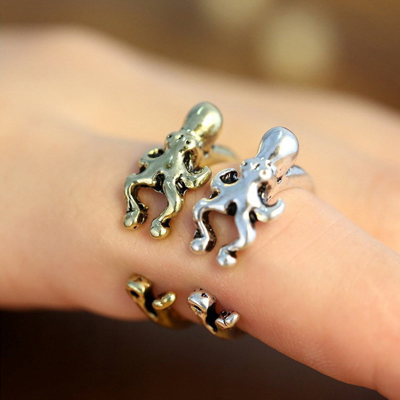 Vintage Octopus Squid Open Ring – Holiday Gift Ideas — 1