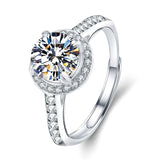Women's Moissanite Sterling Silver Ring With Four – Gifts for Her — 3