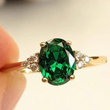 European And American Emerald Women's Ring – Gifts for Her — 4