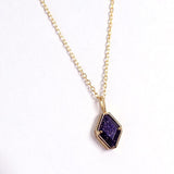 925 Silver Inlaid Blue Emerald Women's Necklace – Jewelry Gift Ideas — 4