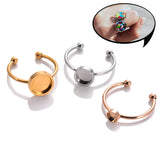 Stainless Steel Ring Setting Gold Steel Rose Gold – Creative Gifts — 9