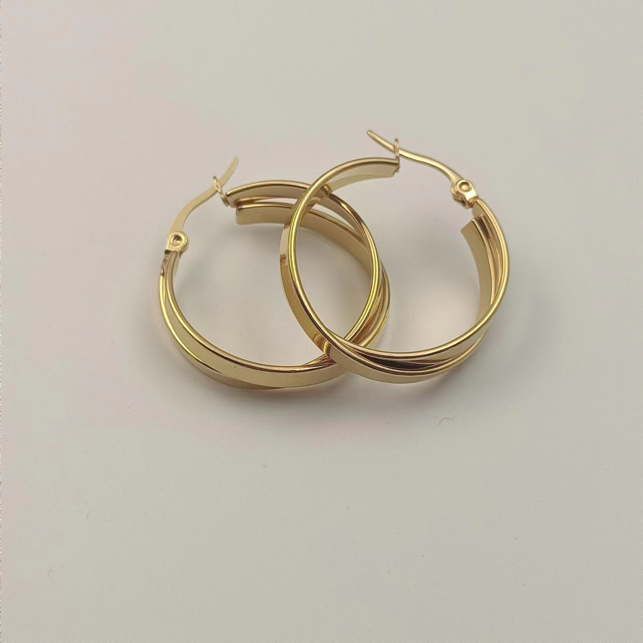 Fashion Double Ring Earring Female Ornament – Stylish Gifts — 1