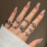 Inlaid Geometric Heart Shape Wedding Ring Women's – Jewelry Gift Ideas — 3