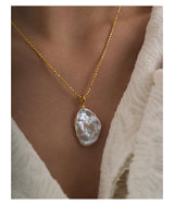 Natural Baroque Petal Pearl Pendant Necklace – Jewelry Gift Ideas — 7