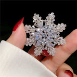 Multilayer Zircon Snowflake Brooch Women – Jewelry Gift Ideas — 4
