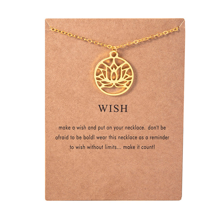 Gold Hollow Lotus Flower Pendant Necklace Zen – Jewelry Gift Ideas — 1