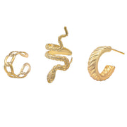 Retro Snake Suit Stud Earrings Three-piece Set – Practical Gifts — 8