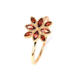 Vintage Red Pomegranate Ring Women's Sterling Silver – Gifts for Her — 4
