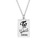 KPOP TWICE Member Signature Stainless Steel – Jewelry Gift Ideas — 10