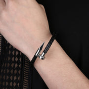 Men Genuine Leather Bullet Nail Bracelet – Jewelry Gift Ideas — 1