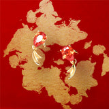 Original Design 925 Sterling Silver Koi Stud Earrings – Stylish Gifts — 4