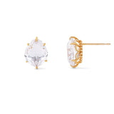 Women's Natural White Crystal Earrings – Gifts for Her — 2