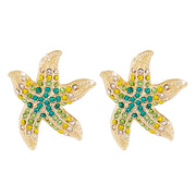 Women's Creative Starfish Full Diamond Stud Earrings – Gifts for Her — 5