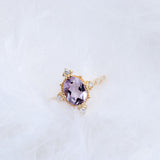 S925 Silver Ring Female Natural Amethyst – Gifts for Her — 6